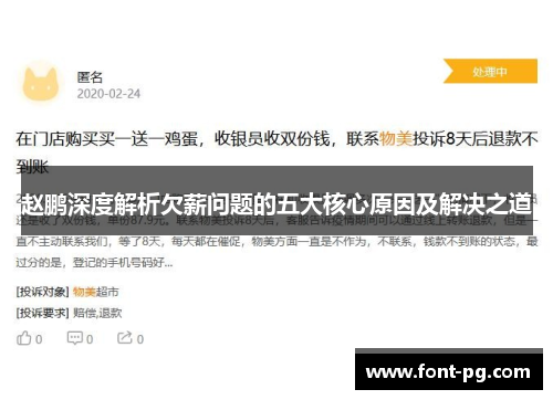 赵鹏深度解析欠薪问题的五大核心原因及解决之道 赵鹏深度解析欠薪问题的五大核心原因及解决之道