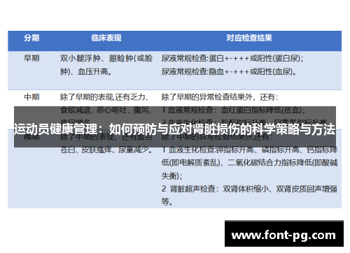 运动员健康管理：如何预防与应对肾脏损伤的科学策略与方法